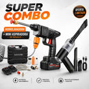 COMBO ESPECIAL: Hidrolavadora Portátil + (Aspiradora 3 en 1 + Doble Batería + Maletín)